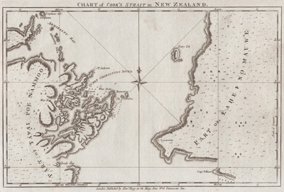 Chart of Cook's Strait in New Zealand